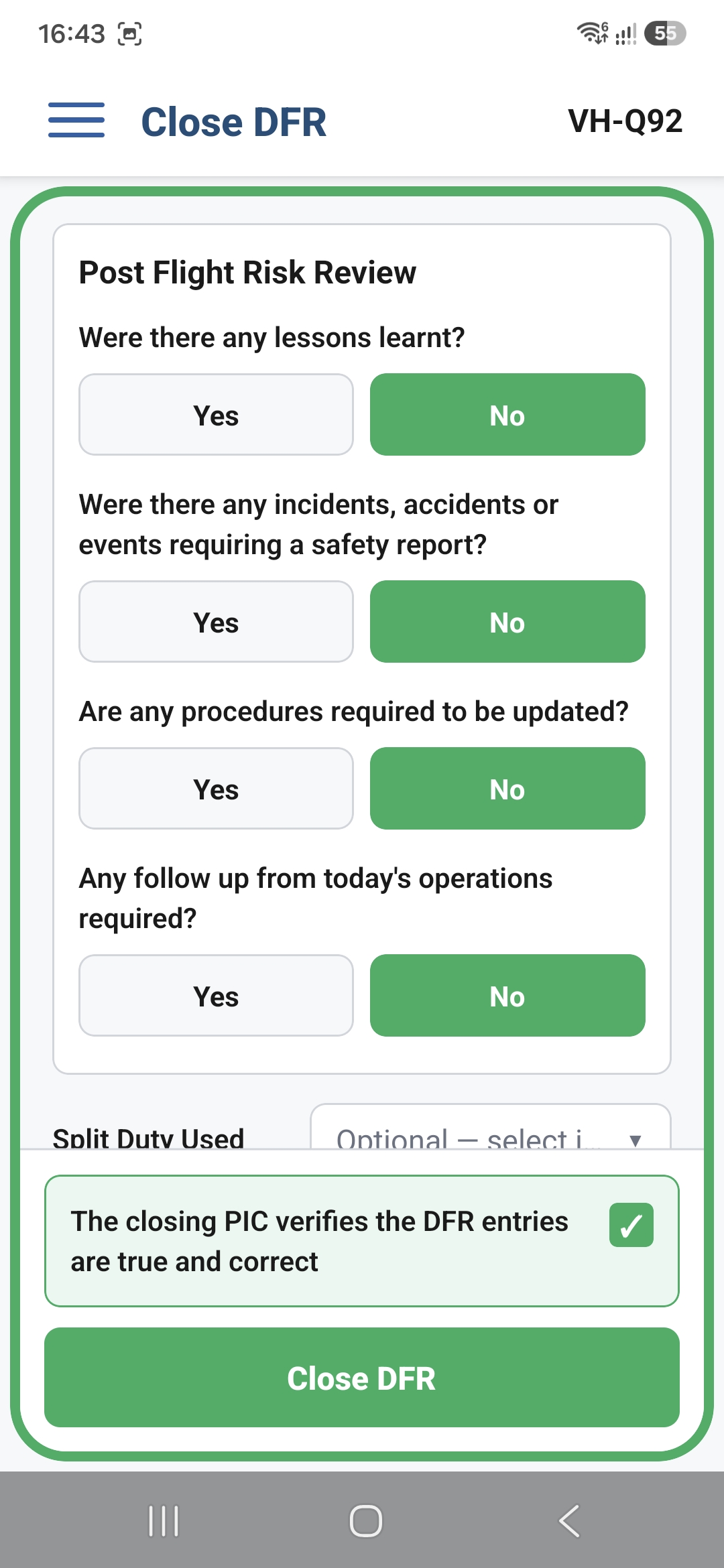 AviSyst mobile app screenshot.