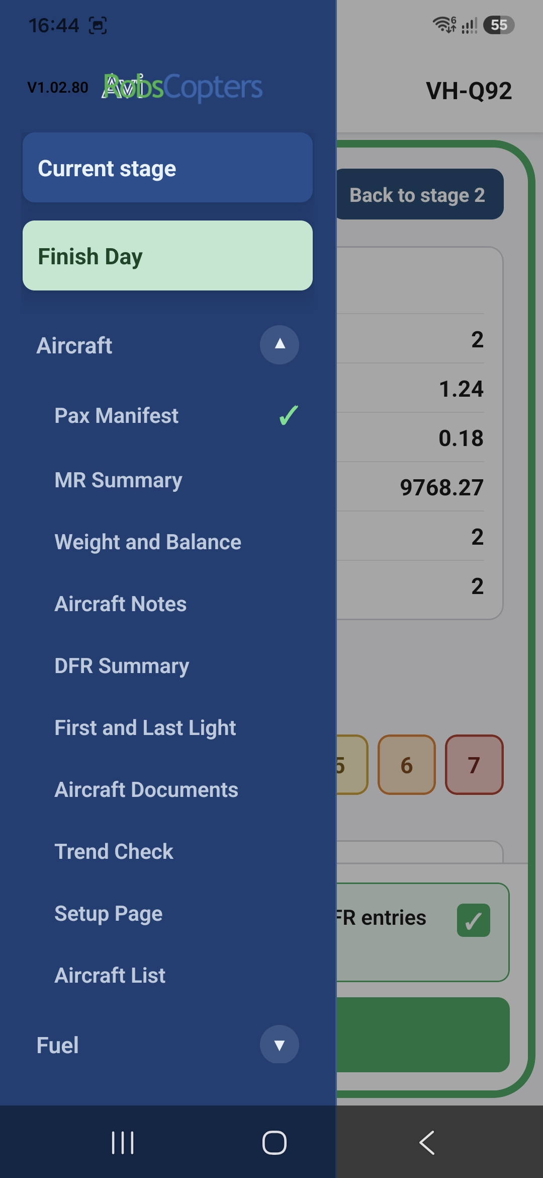 AviSyst mobile app screenshot.