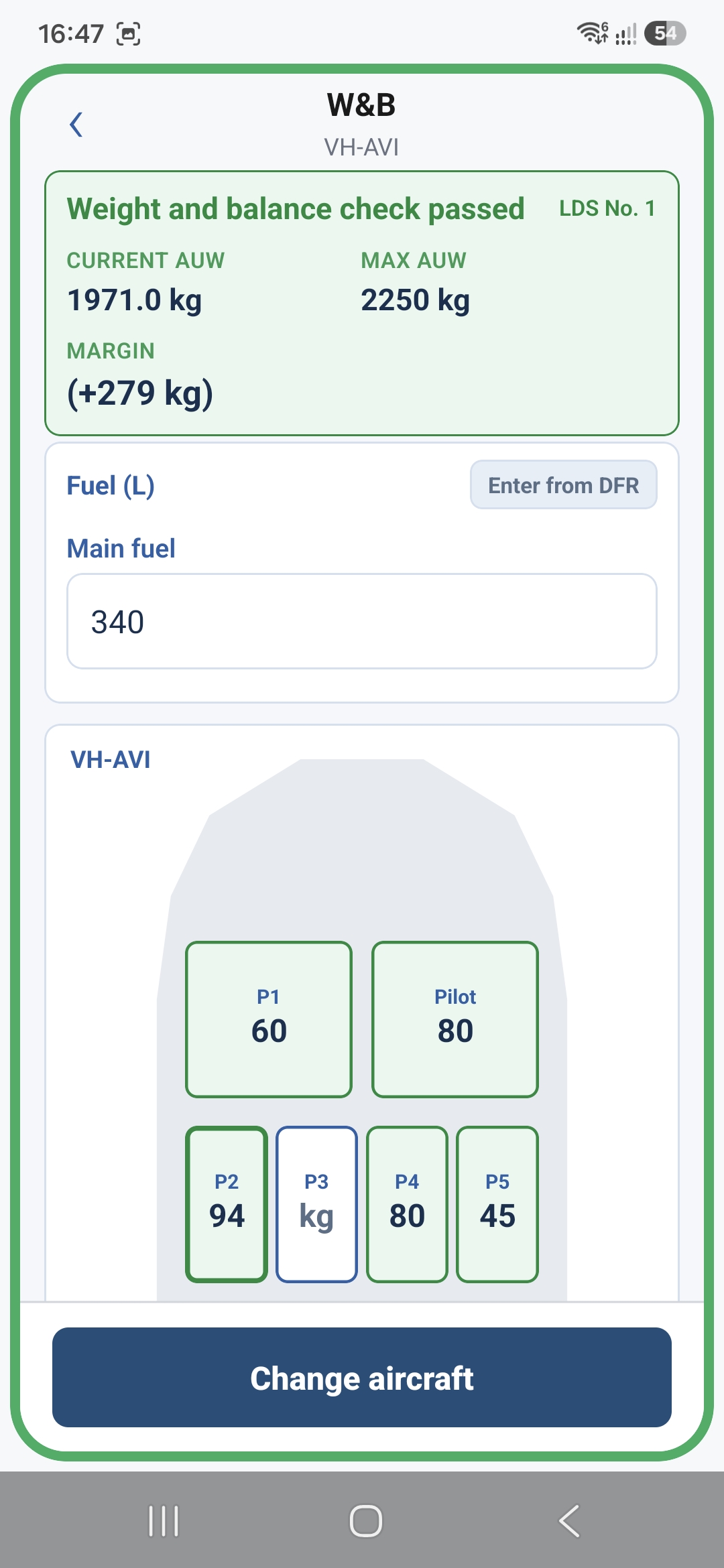 AviSyst mobile app screenshot.