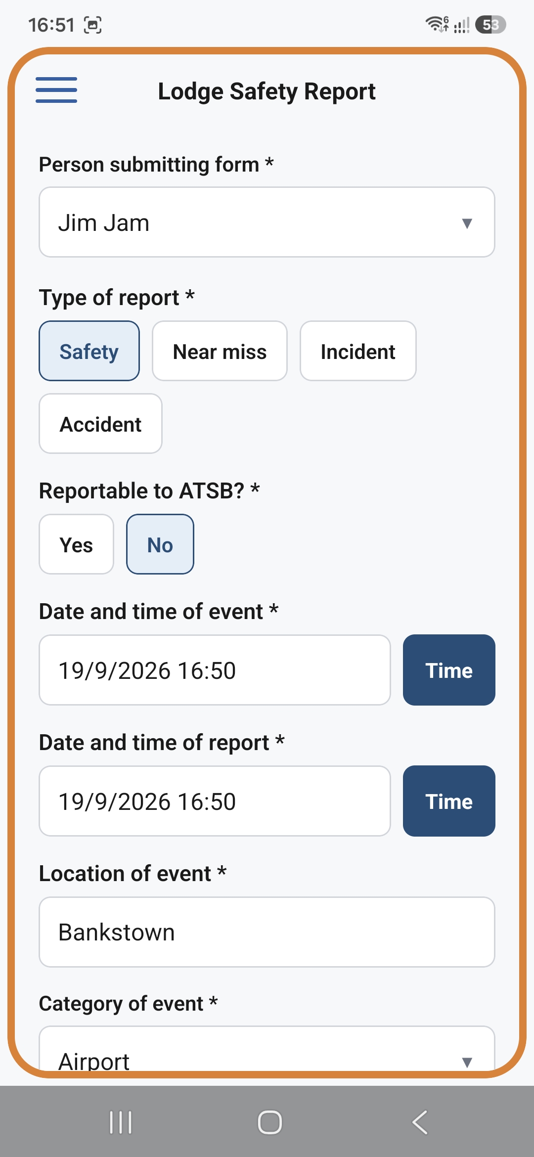AviSyst mobile app screenshot.
